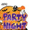 Holiday Desktop Layout Ornaments Halloween Tabletop Decor Signs Pumpkin Ghost Gnome Wood Centerpiece Blocks Spooky Cartoon Style Figures Party