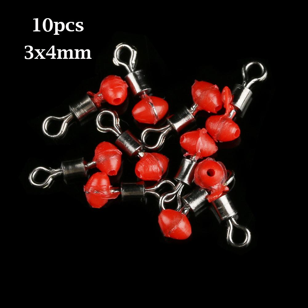 10Pcs/Bag Cross-Line Swivels Slider Beads T Shape Pulley Slide Rig Connector Luminous Green Saltwater Fishing Terminal Tackle
