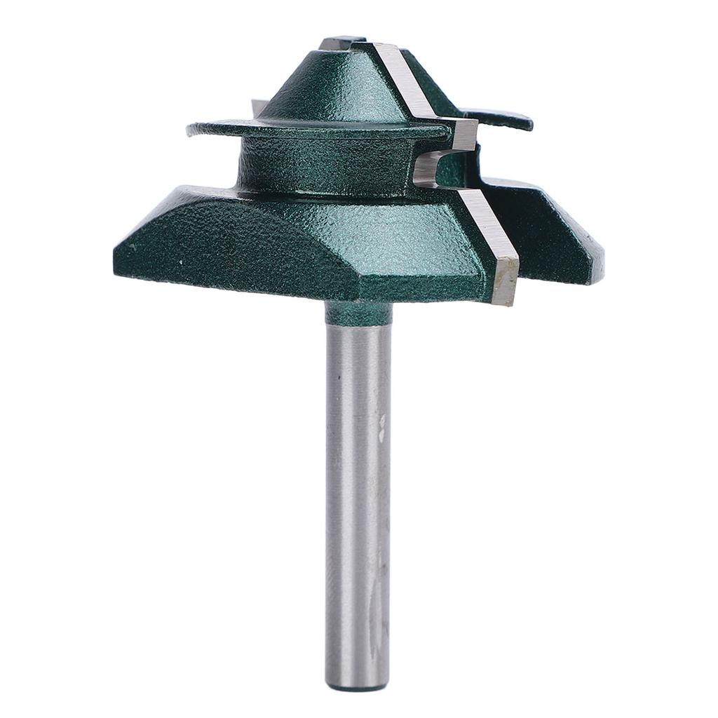 Wood Router Bit 45 Degree Locking Miter Joint Bit for Woodworking Projects 1/4 Inch Shank 2 Inch Cut
