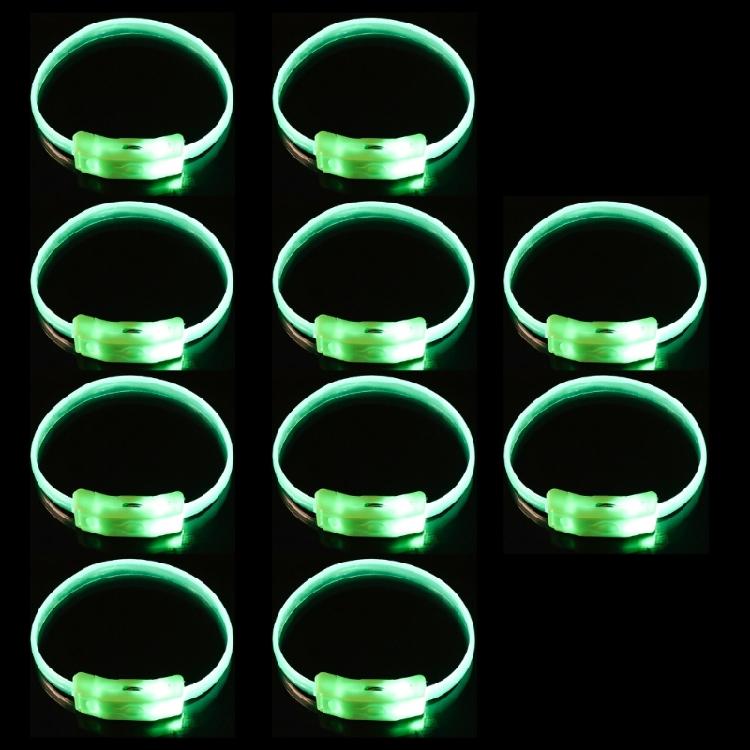 10pcs Plastic LED Bands for Parties Flashing Light Up Wristband Ornament Multicolors Wrist Decoration for Children