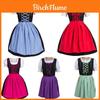 Rochie Germană Fermecătoare Costum Bavarez Dirndl Cu Decorațiune Elegantă pe Șorț