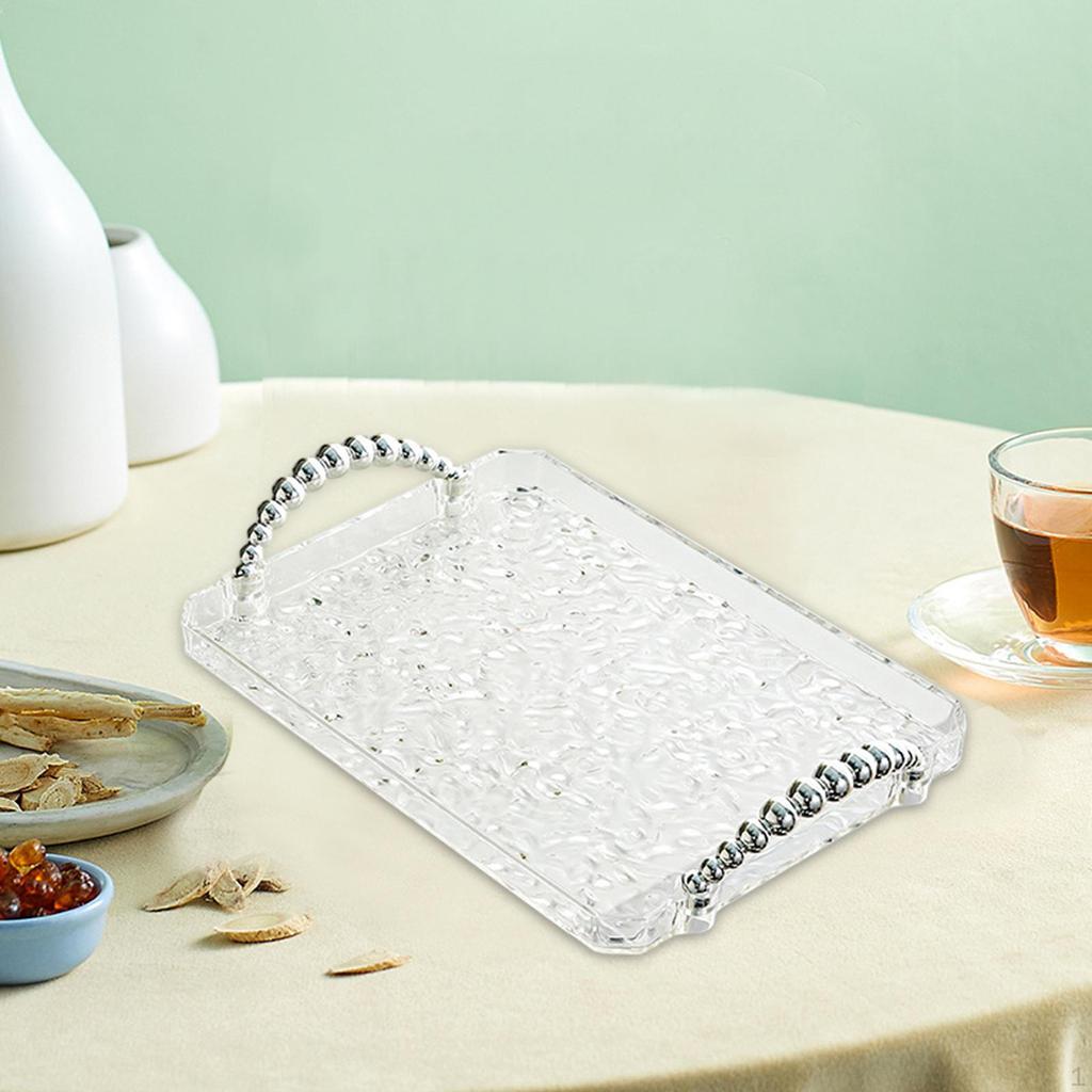 Rectangle Serving Tray Bathroom Vanity Organizer Platter Jewelry Storage