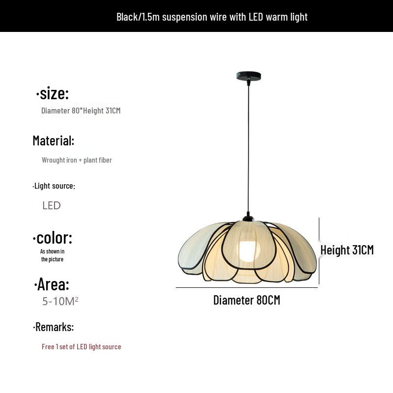 UOSU French Cream Style Petal Chandelier