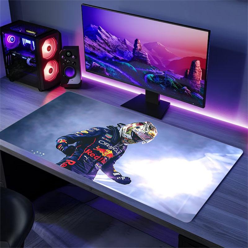 Podložka pod myš pro závodního jezdce, Velká herní podložka na stůl, Protiskluzová XXL podložka pod myš pro notebook a tablet, Herní podložka pro Mini PC se šitými okraji
