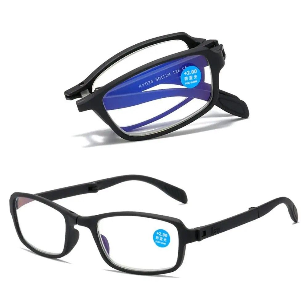 

1 шт. складные очки для чтения с защитой от синего света, портативные ультралегкие очки для защиты глаз для мужчин и женщин, элегантные удобные очки + 100 Strength 250