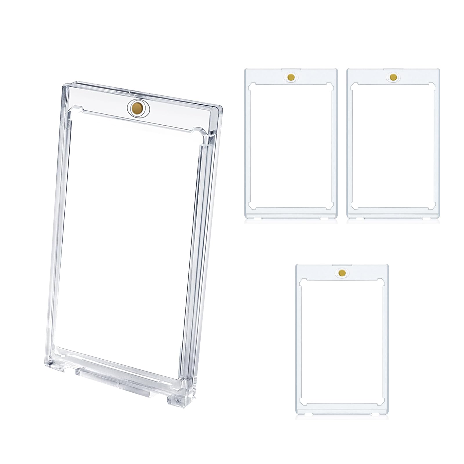 JINGYOU Магнитная карта для коллекционных карт, УФ-дисплей, Защитная, Вмещает 4 карты, Загрузчик 1 мм, Подставка, (35пт), Защищенный, Подставка, Магнитный, Хранение, (Прибл.