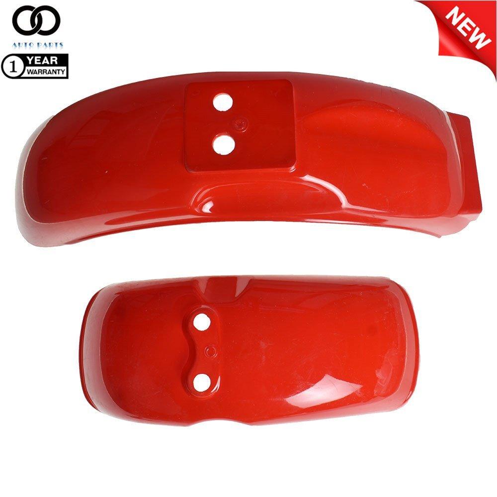 For Honda Mini Trail Z50 Z50A Z50J Z50R Plastic Fender Front & Rear Wheel Red