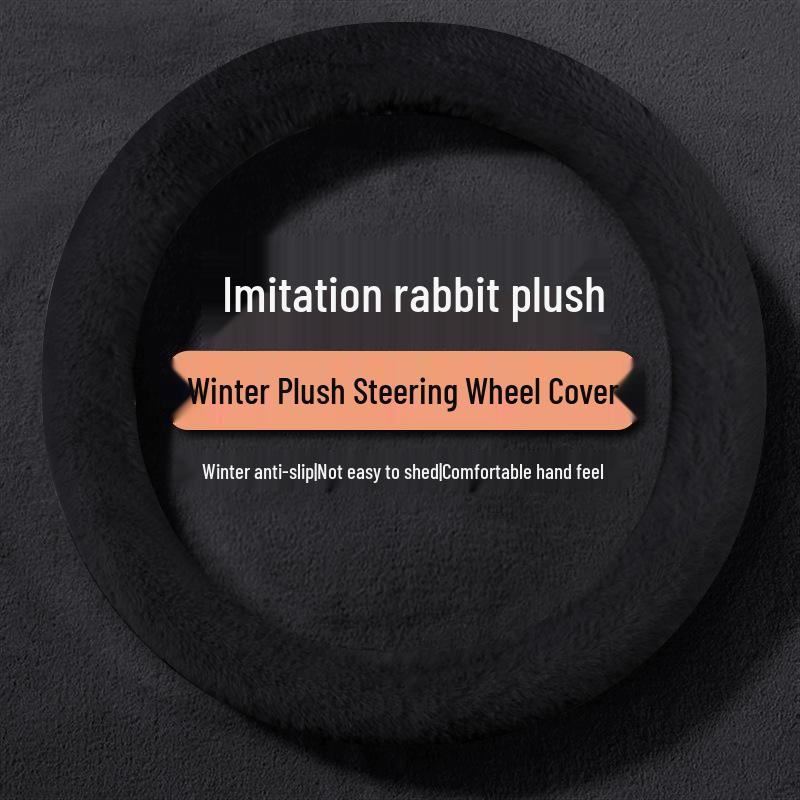 Peppa Pig Plush Steering Wheel Cover - Cute Winter Cartoon Design for Electric Four-Wheel Vehicles
