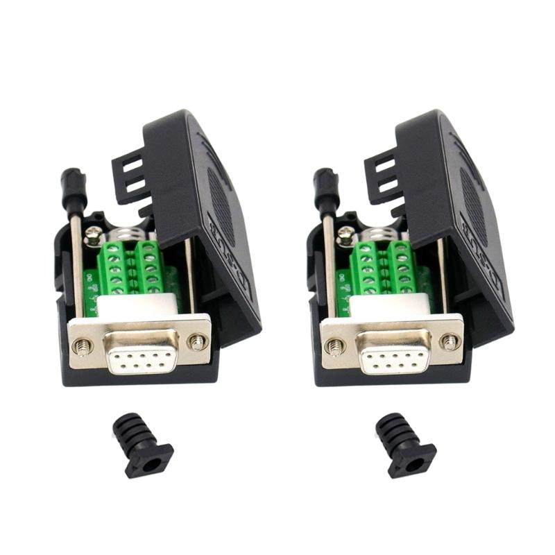 2-teiliger DB9pin Klemmenblockadapter DB9pin Serielle Adapter für RS485 RS422 Verbindung Lötfreies Set