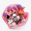 1pcs Striped PVC Storage Bag Large Capacity Outdoor Travel Toiletries Organizer Pouch Portable Travel Cosmetic Bag