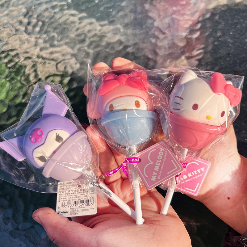Kuromi Sanrio Lollipop Eraser - Cute, Clean, Crumb-Free Mini Shape