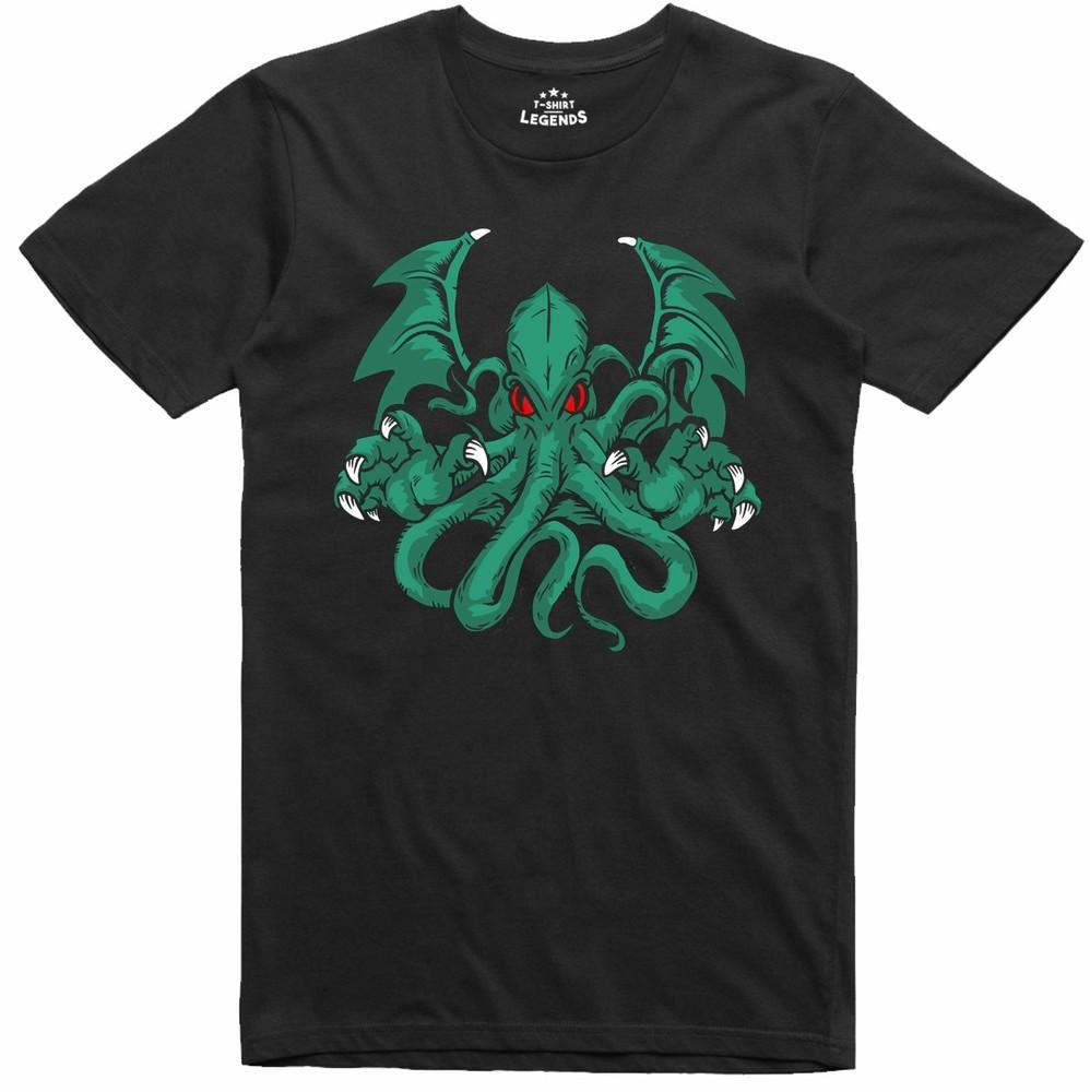 T-Shirt Cthulhu Pour Hommes Entité Cosmique RPG Joueur Coupe Régulière En Coton