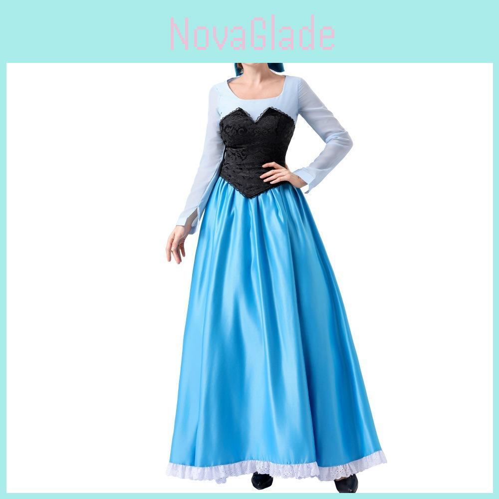 Elegant Polyester Ariel Mermaid Princess Dress For Women Perfect For Cosplay