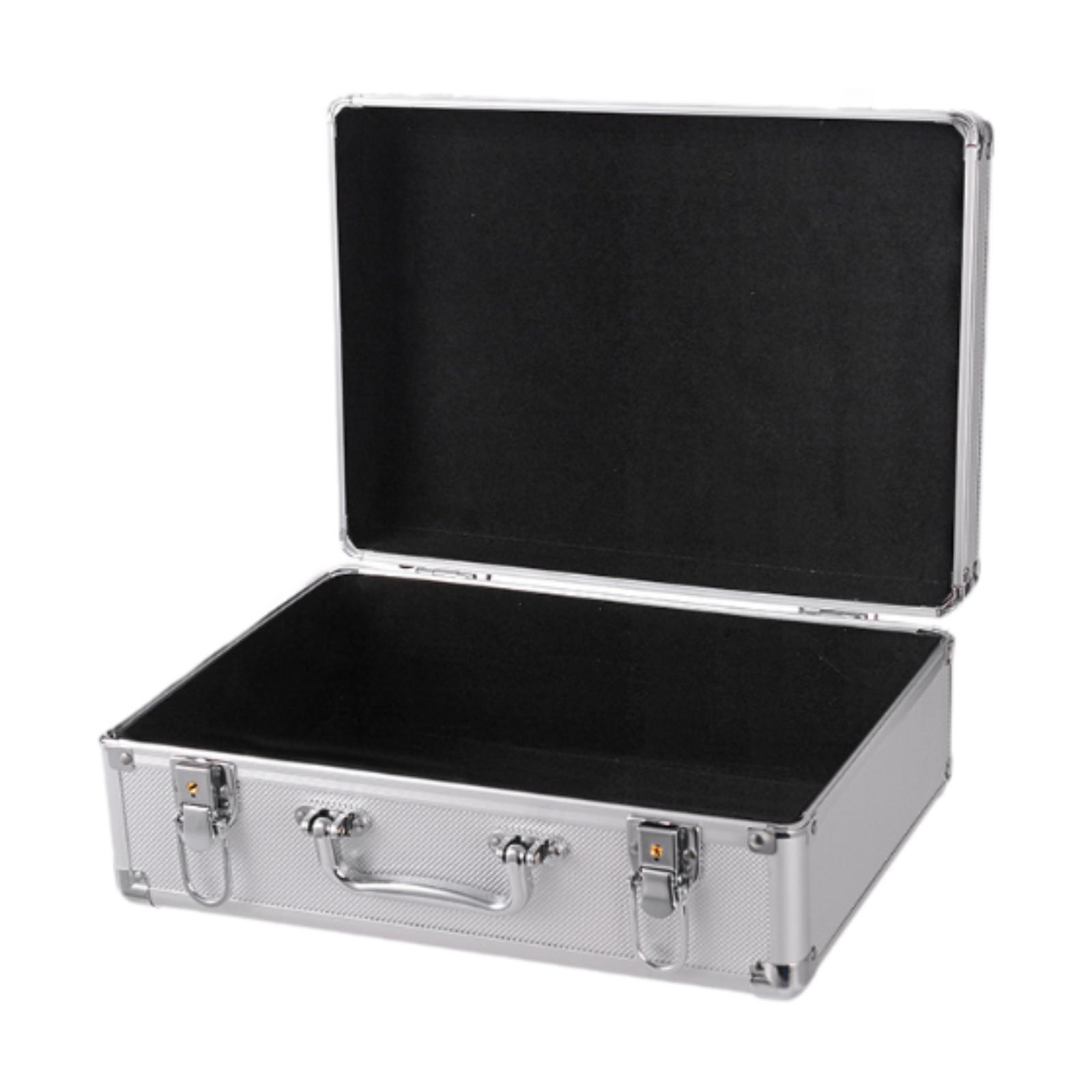 Кейс для переноски Инструмент Органайзер для документов Коробка для хранения беспроводного микрофона Чемодан для переноски Портативный алюминиевый кейс для хранения
