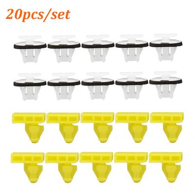 20x Wheel Arch Trim Clips Set Front Rear Side Wing Surround For Nissan Juke X-Trail Murano 76847-JG00A 76882-JG10A  Auto Bumper