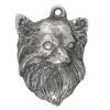 Chihuahua Long-haired - Silver-plated Key Ring with Dog, Handbag Decoration, Backpack Pendant by Art-Dog Brand