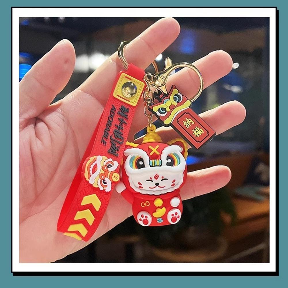 Llavero de Dragón de Dibujos Animados de Año Nuevo Chino Colgante de Amuleto de Dragón Chino Nuevo Llavero de Dragón Monedero