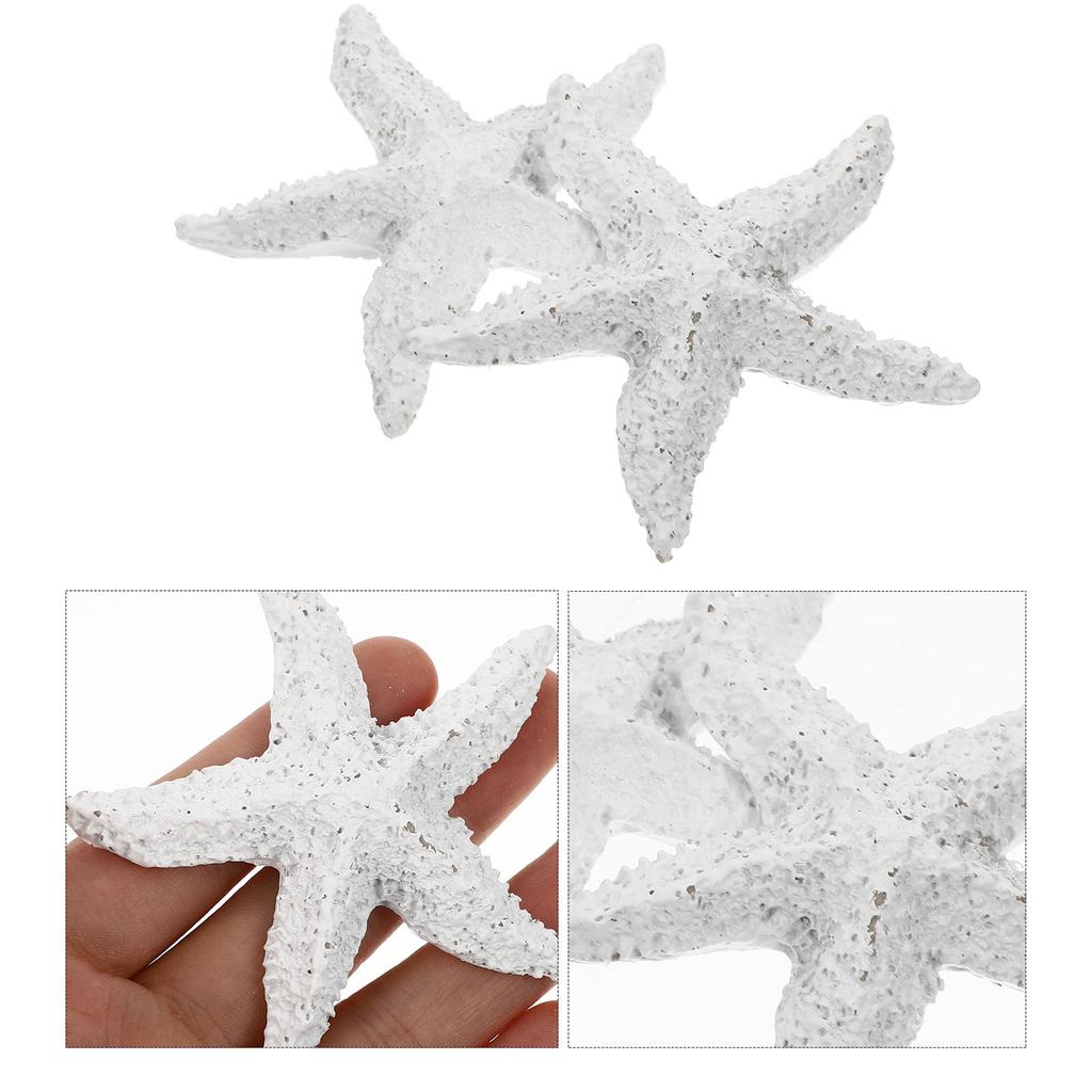 2Pcs Sea Star Decor High Quality Resin Marine Animals Fish Tank Ornament for Aquarium Decor Chic Stylish Design