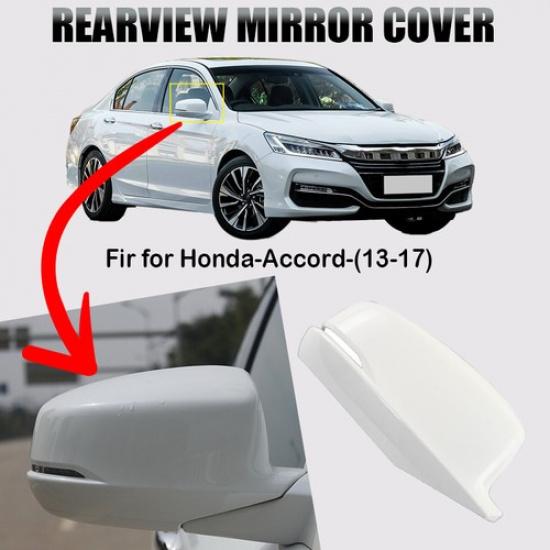 RH Passenger Side Rear View Mirror Cover Cap for Honda Accord 2013-2017 White US