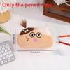 Cartoon Plush Pen Case With Large Capacity For Students And Creative Stationery Storage