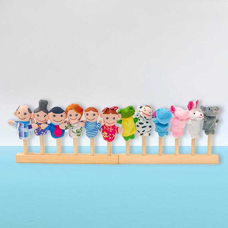 Animal Finger Puppet Display Rack for Kindergarten and Dollhouse Language Areas