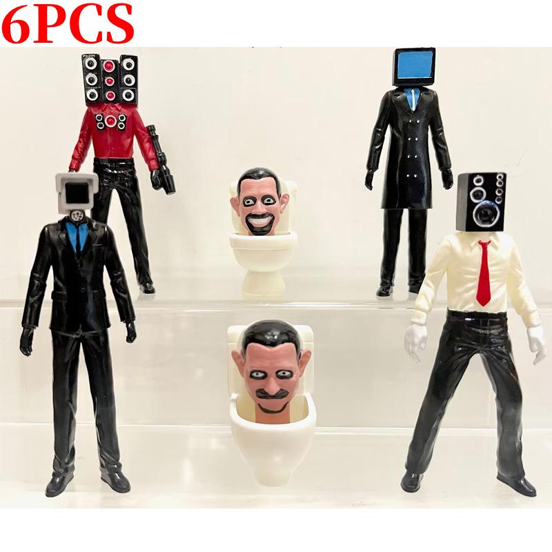 

Модель туалета Скибиди Игрушка Фигурка Украшение для дома и рабочего стола Кукла-персонаж Подарок для фанатов Style A