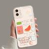 Fruit Summer Phone Case for Iphone17 Apple 16promax Transparent 15/14/13 Refreshing 12 Soft Set