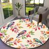 1pc Office Printed Round Carpet, Bird Rug, Home Sofa Chair Mat For Christmas and Halloween Décor, Living Room Floor Mat