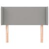 VidaXL Tête de lit avec oreilles Gris clair 83x16x78-88 cm Tissu3118462