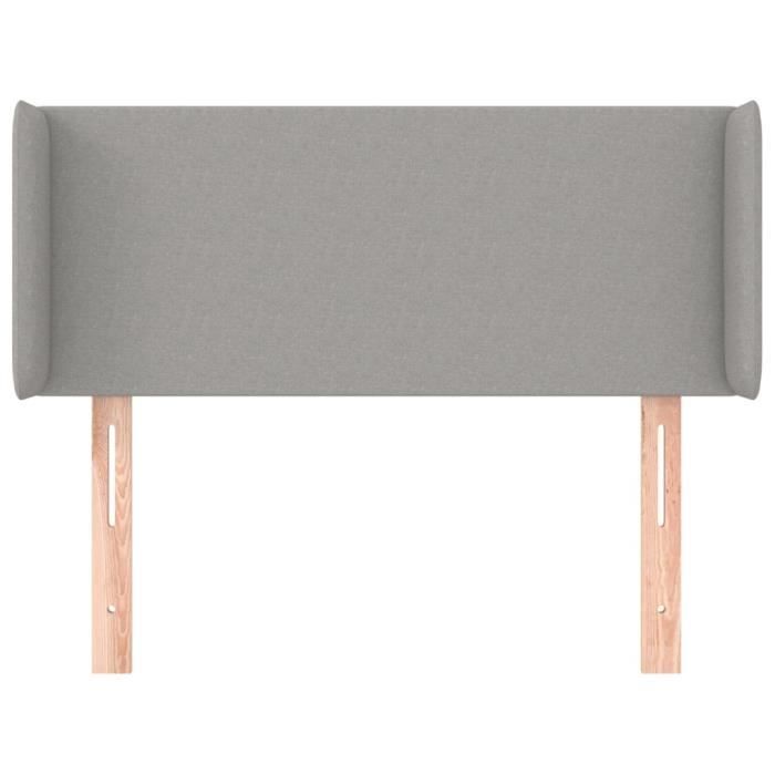 VidaXL Tête de lit avec oreilles Gris clair 83x16x78-88 cm Tissu3118462