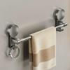 Towel Rack, NonSuction Bar, Bathroom Organizer Creamy White 30cm