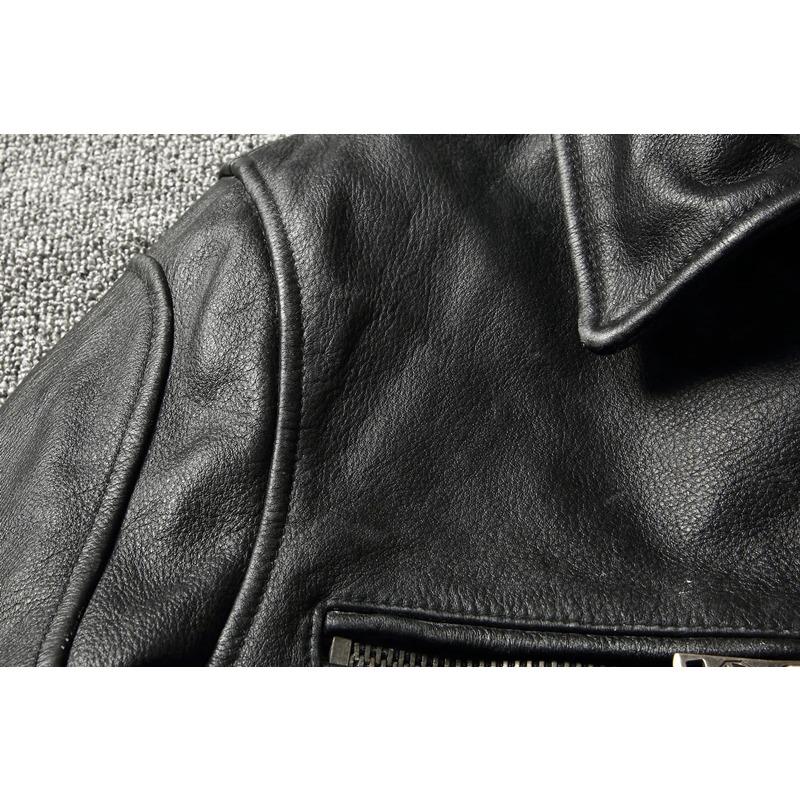 Chinese Size Men Cowhide Coat Vintage Men Leather Jacket Genuine Leather Clothes Men's Winter Jacket Motorcycle Biker Jackets