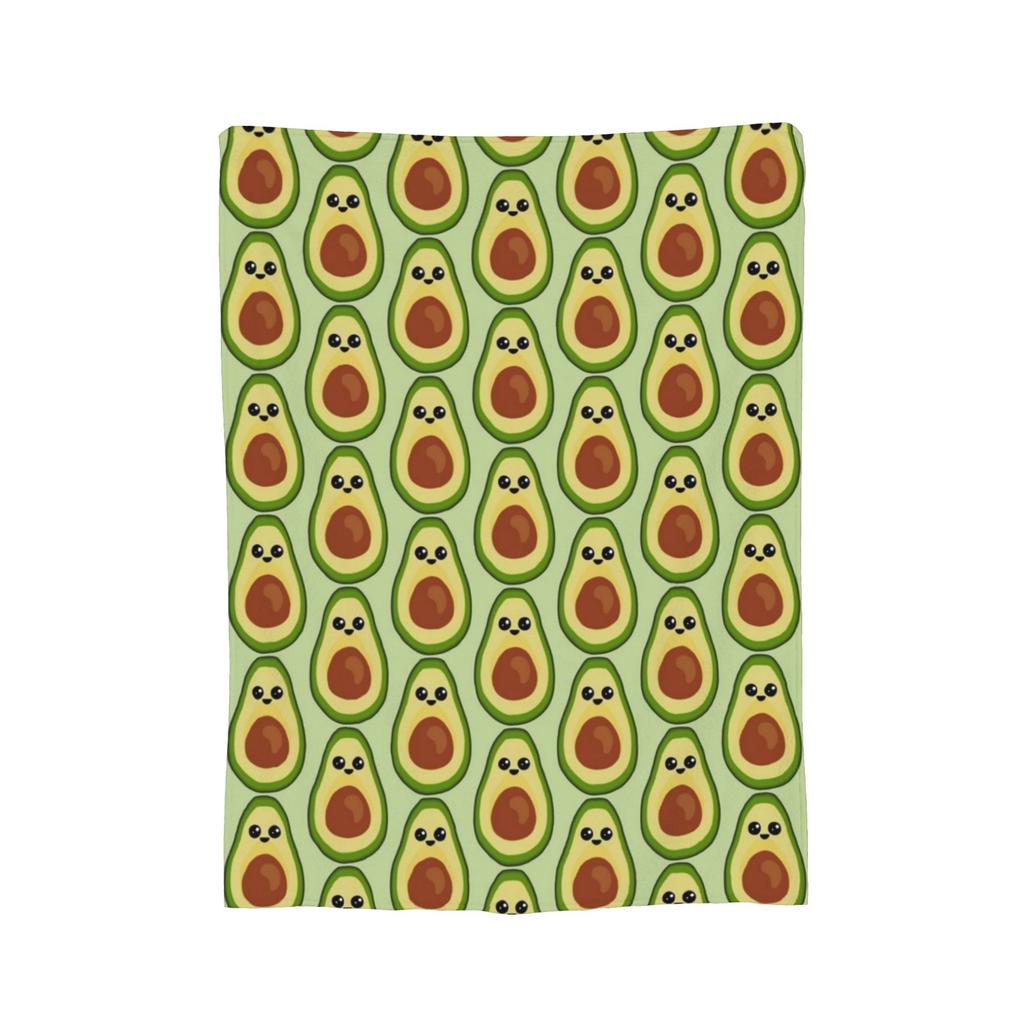 Süße Avocado-Fruchtdecken Korallenfleece Plüsch Ganzjahres-Tragbare Ultra-Weiche Überwurfdecken für Zuhause Auto Steppdecke