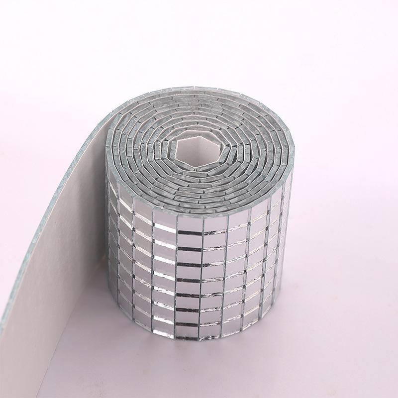 Mosaic Glass Mirror KTV Patch Self-adhesive Glass Lens Wall Sticker DIY Home Wall Decoration Door Frame