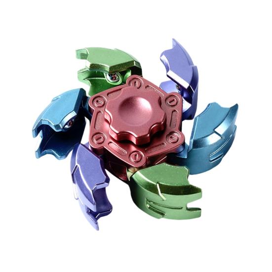Fidget Spinner Toy Stress Anxiety Relief Teens Adults Extendable Armor Fingertip Gyroscope Portable Travel Sensory Spinning Toy
