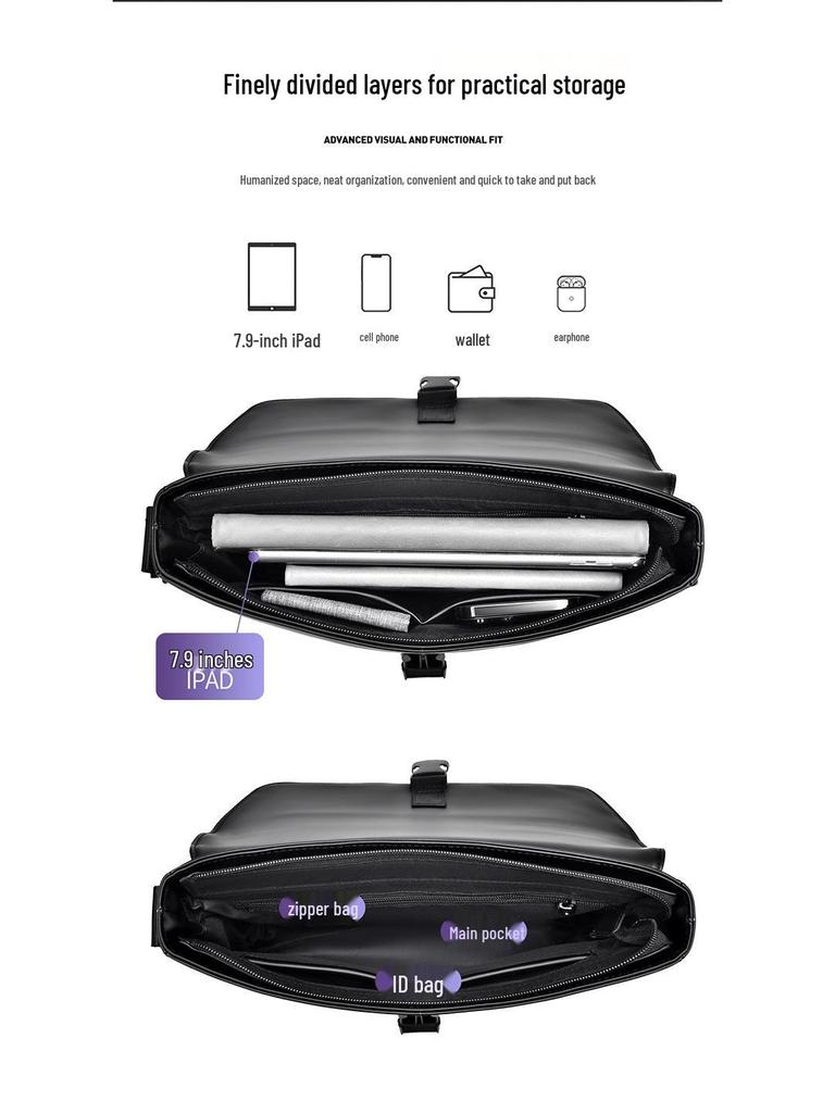 High-End Herren Crossbody Schultertasche - Stilvolle Business Messenger Bag