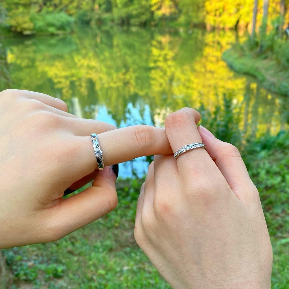 Tancise Classic 925 Sterling Silver Zircon Lovers Ring Ladies Jewelry Wedding Promise Party Gift