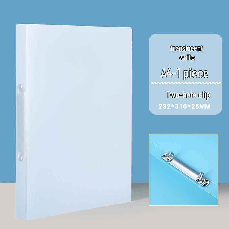 A4 Transparent Candy Color Waterproof PP Document Binder with O-Ring: 2, 3, or 4 Holes