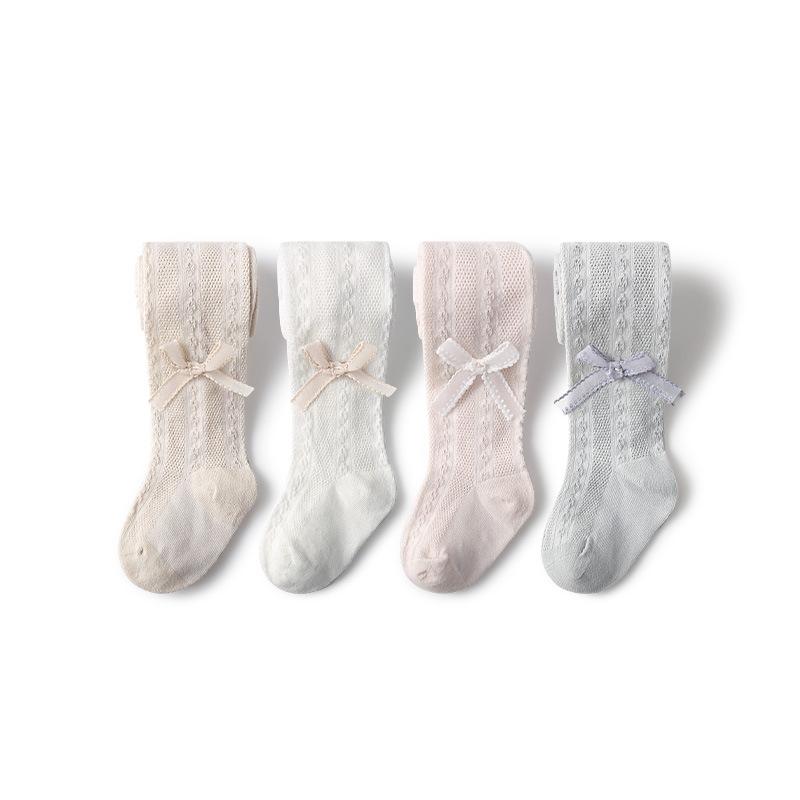 Summer Children's Pantyhose Girls' Leggings Mesh Thin Socks Princess Baby Bow Mosquito Tights