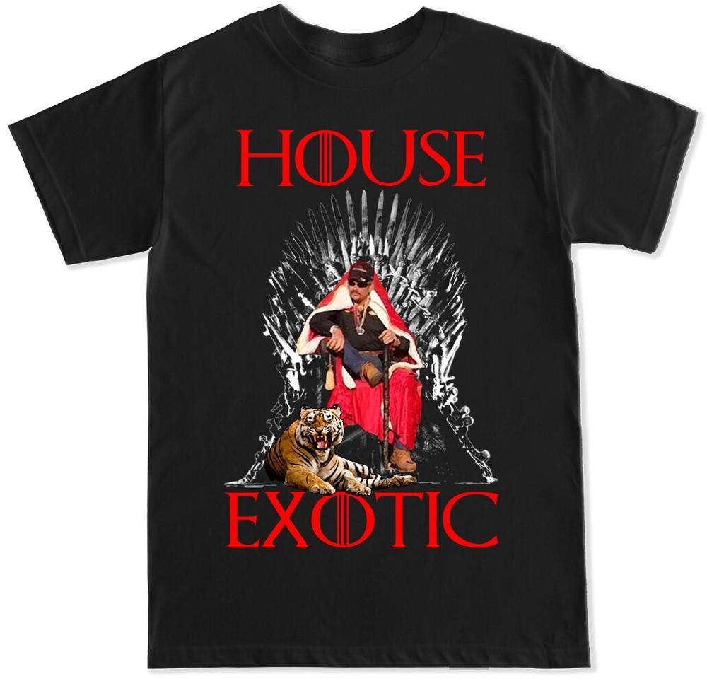 HOUSE EXOTIC KING JOE TIGER SHOW ZOO ANIMALS THRONE LION FUNNY MEME MENS T SHIRT Unisex T-Shirt XXXXL