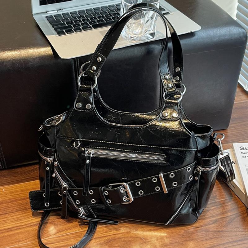 Winter retro bag women's 2025 new niche large-capacity commuter messenger bag fashionable versatile shoulder tote bag