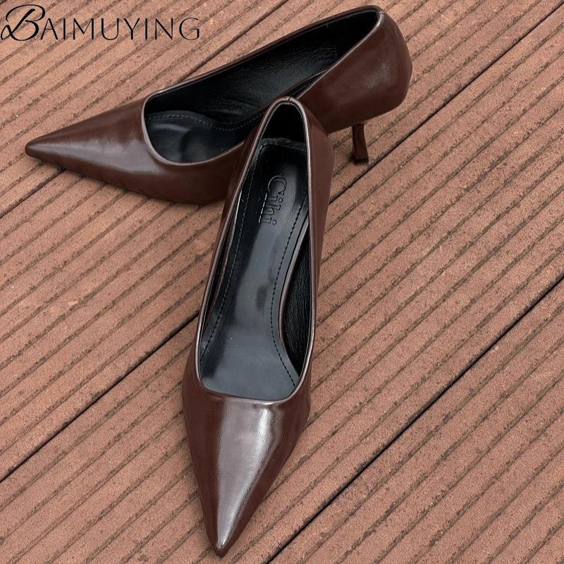Fashion Classics Women Sandals Pointed Toe High Heels Shoes Summer Loafers Shallow 2025 Trend Office Pumps Brand Dress Zapatos De Mujer