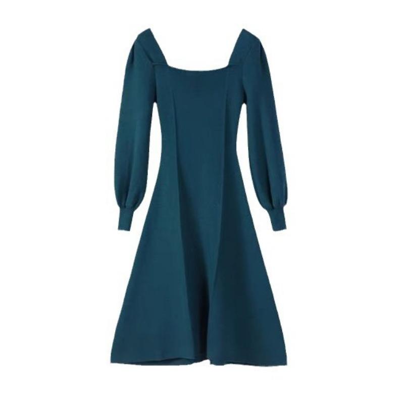 Knitted Dress Temperament Slim Fit Medium and Long Sweater Skirt Children's New Autumn and Winter Models