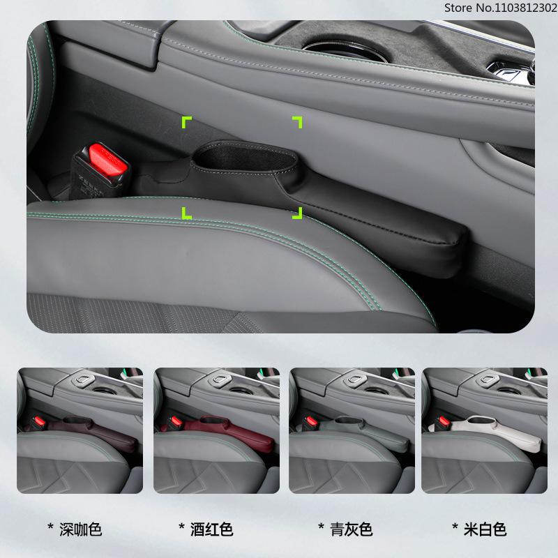 2 Stück Leder Auto Sitzspalt Füller mit Tasche Seitennaht Stopfenleiste Auslaufsicherer Füllstreifen Innenraum Universelles Auto Zubehör
