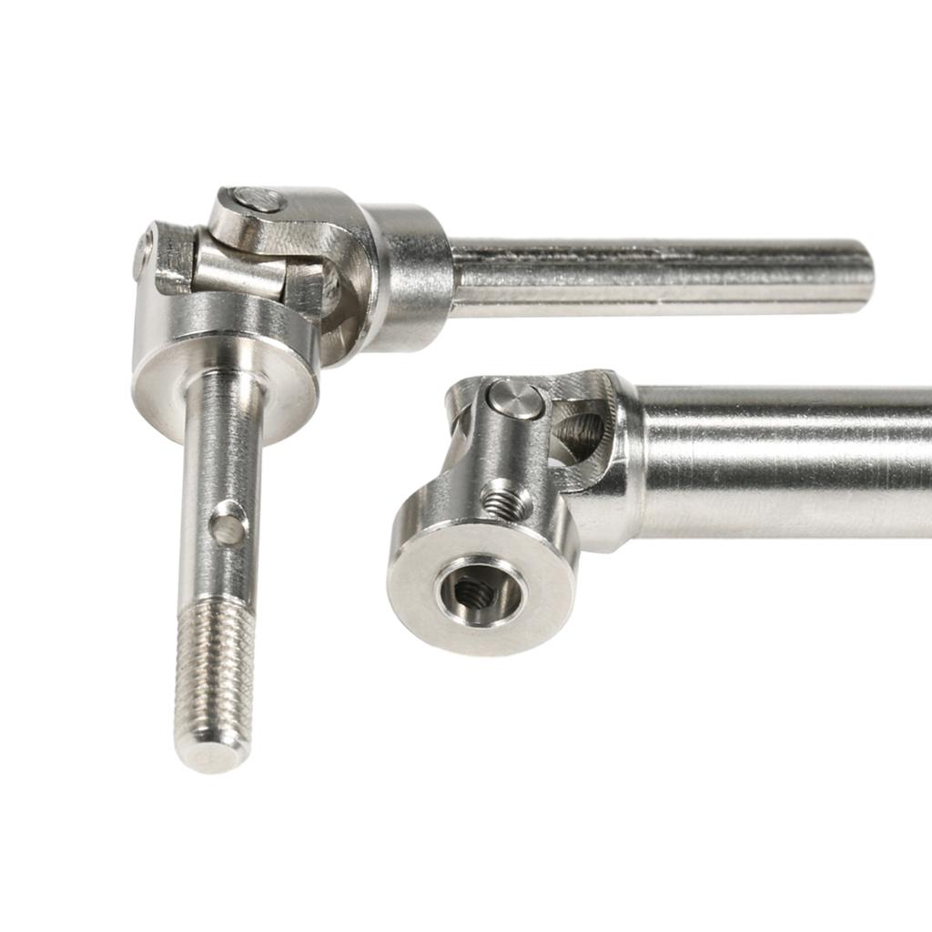 Machined Stainless Front Rear Steel Drive Shaft Universal Joint Driveshaft for 1/10 RC Truck SLASH Rustler Stampede Hoss Upgrade