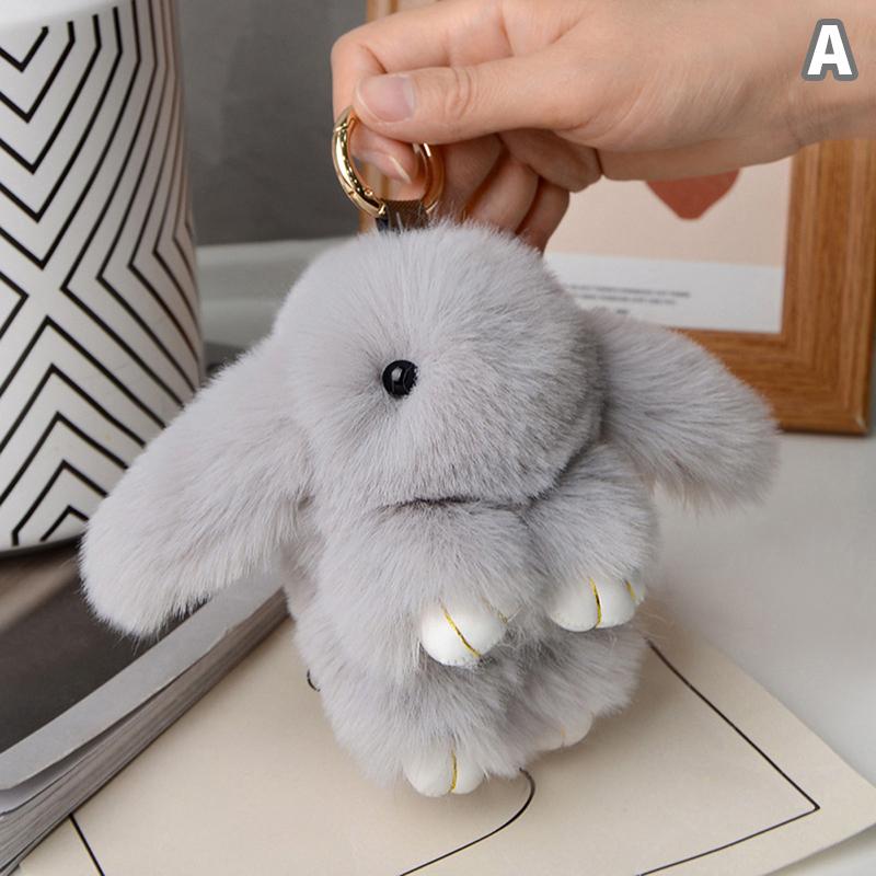 15Cm Rabbit Fur Keychain Women Bag Car Key Chain Pendant Decoration Jewelry Bags