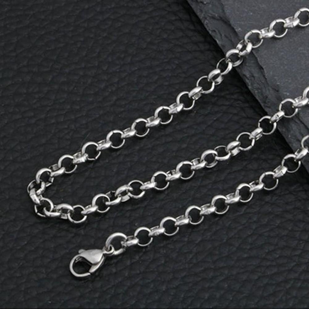Surgical Steel Round O-ring Chain Unisex Necklace (3mm) Chain Necklace Surgical Steel Men's Necklace