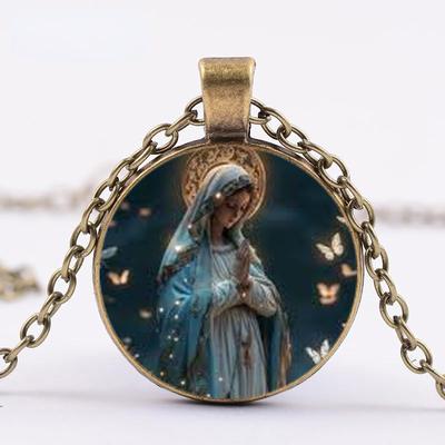 Κρεμαστό Κολιέ Παναγία με Γυάλινη Θόλο, Κρεμαστό Κολιέ Πέτρα του Χρόνου, Χριστιανικά Κοσμήματα