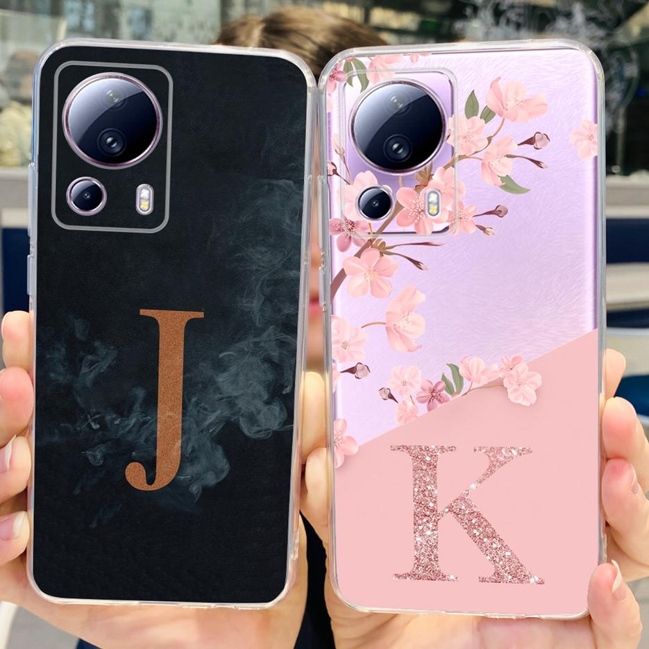 For Xiaomi 13 Lite Case Civi2 New Letters Cover Clear Silicone Phone Case For Xiaomi Civi 2 Mi 13 Lite Soft Fundas 6.55'' Bumper