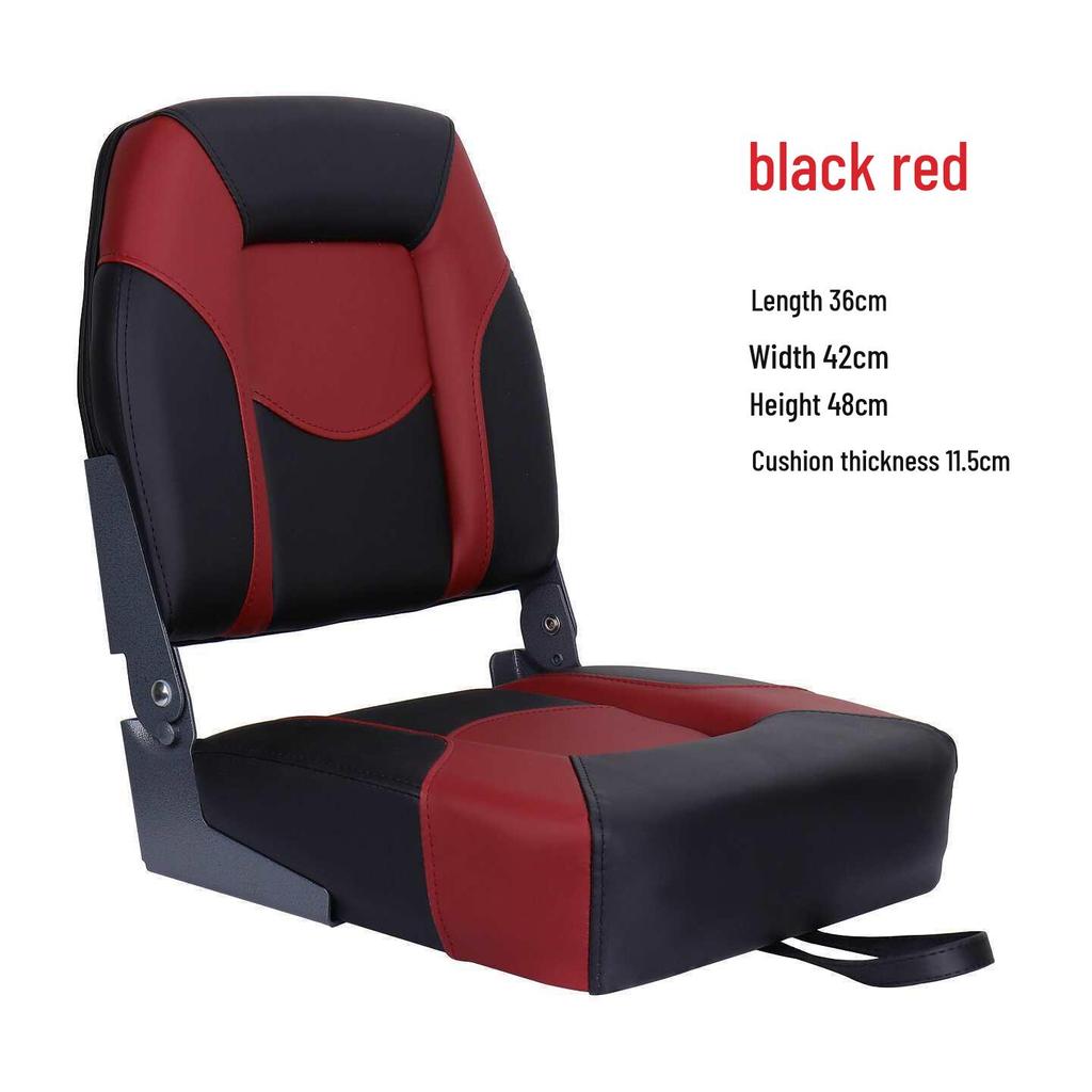 Marine Folding Chair with Sun Protection and Cushioned Seat - Sailor or Captain's Helm Seat